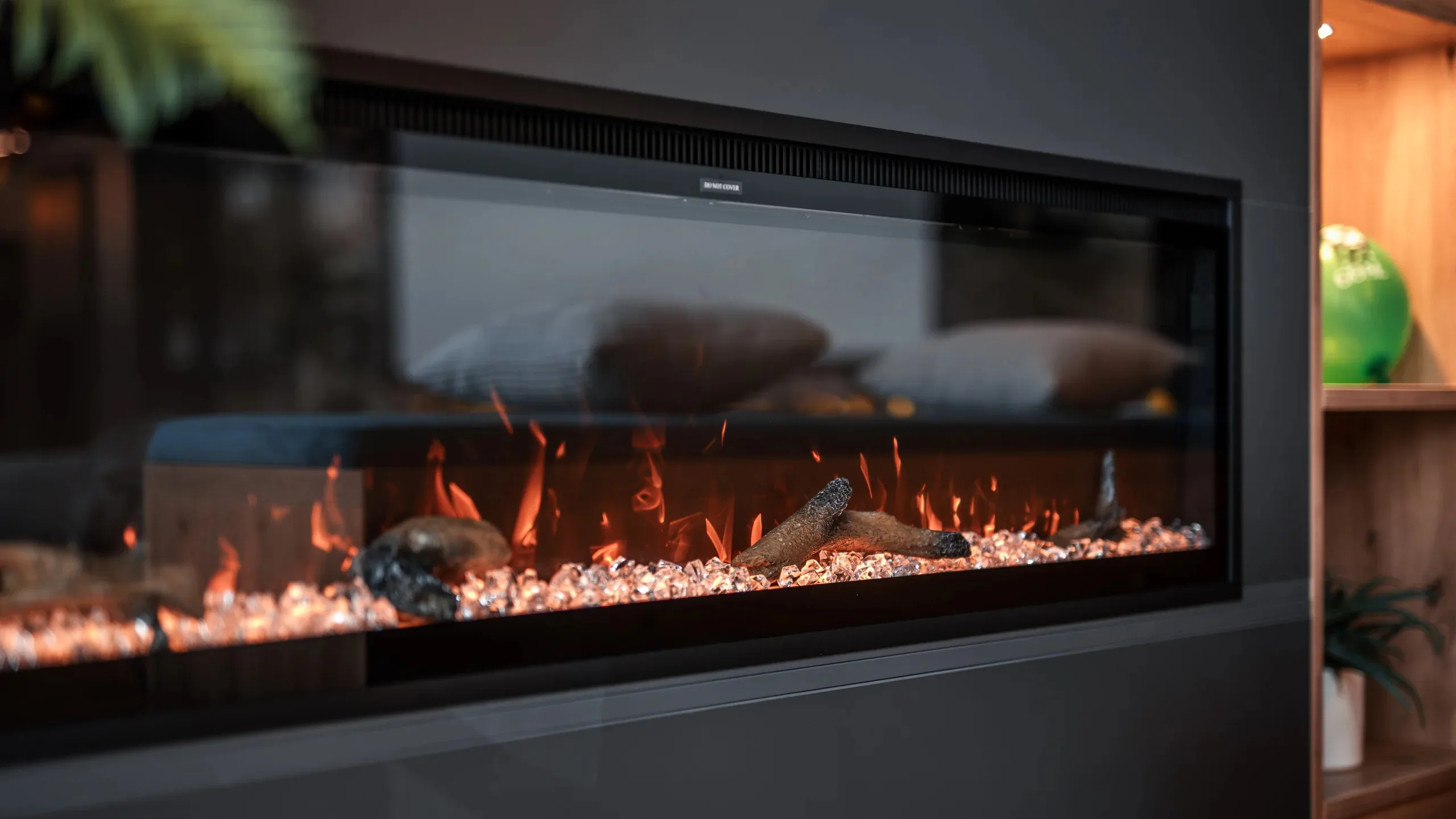 Kamin in der Lounge der Eighty-Eight Apartments Nürnberg
